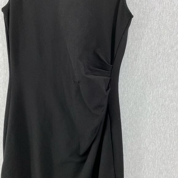 Kenneth Cole New York Women's 8 Sleeveless Dress Black Ruched Business Classic - Picture 3 of 8